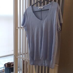 *last day moving sale* NWOT Mango light blue linen tshirt size M